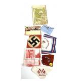 Lot: assorted Maps, and silk headkerchiefs