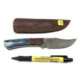Custom handmade Damascus blade knife with