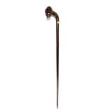Wooden Hand carved Skull cane/ walking stick