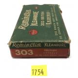 Vintage box of .303 British 215-grain SP Remington