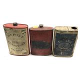 Lot: 3 Vintage Gun powder cans includes