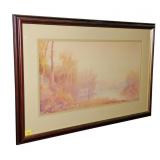 12" x 20" Watercolor, signed C.D Wader,