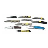Lot, 9 assorted folding knives