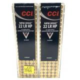 x2- Boxes of .22 LR. HP CCI Mini-Mag cartridges