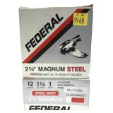 x2- Boxes of 12 Ga. 2.75" No. 1 Federal steel shot