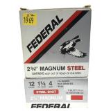 x2- Boxes of 12 Ga. 2.75" No. 4 steel Federal