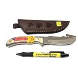 Custom stainless steel knife with embossed