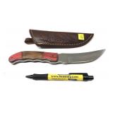 Custom stainless steel knife with embossed