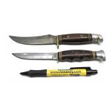 Lot, Ka-Bar 1232 knife with leather sheath and