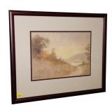 9" x 13" Watercolor, signed F.D. Crandall,