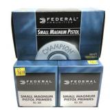 x3- Boxes of small Magnum pistol primers No. 200