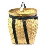 Bentwood pack basket with straps