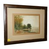 6" x 9" Watercolor, signed C.D. Wader,