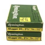 x2- Boxes of 20 Ga. 2.75" rifled HP slugs -x2