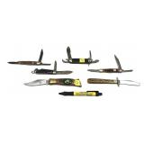 Lot, 6 assorted folding knives includes: Camillus