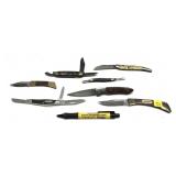 Lot, 7 assorted folding knives: includes Buck,