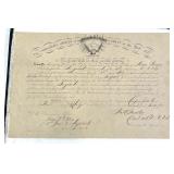 1865 Civil War Promotion signed by: