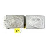x2 - WWII German Luftwaffe Belt Buckles x2