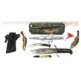 Lot, 5 assorted fantasy knives, some with boxes