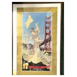 Tsingtao Beer poster in frame, frame size: