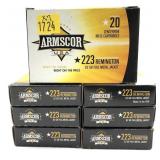 x7- Boxes of .223 REM 62-grain FMJ Armscor