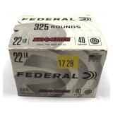 Box of .22 LR. 40-grain Federal Automatch
