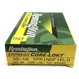 Box of .30-06 Springfield 120-grain Core-Lokt PSP