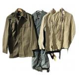 Lot: 2 Military shirts with ties and 2 Jackets/