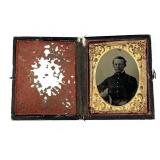 Civil War Tin Type of Solider in case