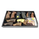 Lot: Assorted wooden and Synthetic grips