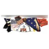 Lot: Assorted American Flags, Souvenir Pillow