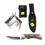 Lot, Winchester multi tool and fixed blade knife