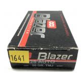 Box of .25 Auto 50-grain TMJ CCI Blazer cartridges