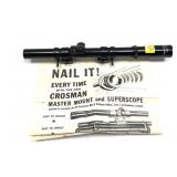 Crossman 4x15 Scope with scope rings and paper