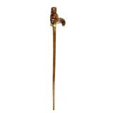 Wooden Hand carved Skull cane/ walking stick