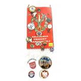 Lot: Assorted political buttons and ribbon