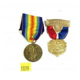 Lot: WWI Medal and Rochester NY Souvenir medal