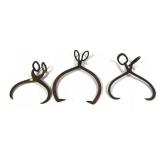 Lot: 3 Vintage ice tongs