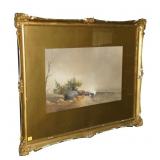 13" x 20" Watercolor, Signed C.D. Wader,