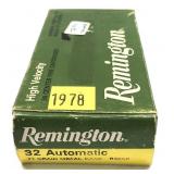Box of .32 Automatic 71-grain MC Remington