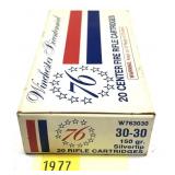 Box of .30-30 WIN. 150-grain Winchester silvertip