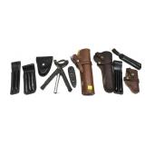 Lot: Assorted leather holsters includes Hunter