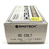 Box of .45 Colt 250-grain L-flat Magtech cowboy
