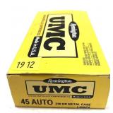 Box of .45 Auto 230-grain MC Remington UMC
