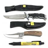 Lot, 2 knives with sheaths