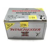 Box of 12 Ga. 3" Rifled Winchester slugs, 15 Rds.