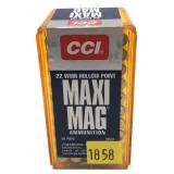 Box of .22 Mag HP CCI Mini-Mag cartridges, 50 Rds.