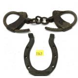 Early handcuffs and shoe horn