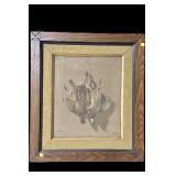 Vintage Canvas print, framed