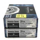 x2- Boxes of 20 ga. 2.75" rifled HP Federal slugs